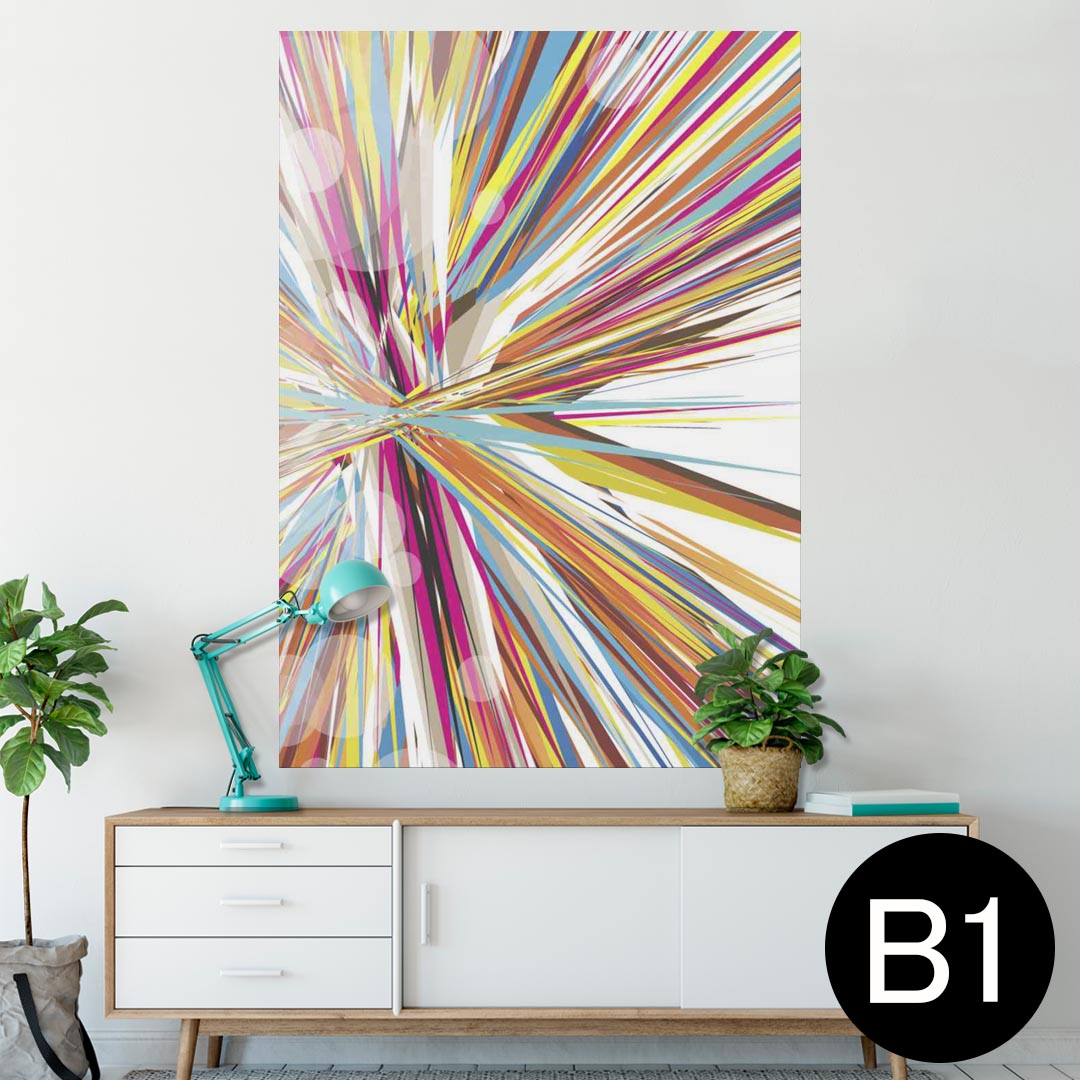 ポスター ウォールステッカー シール式ステッカー 飾り 728×1030mm B1 写真 フォト 壁 インテリア おしゃれ 　剥がせる wall sticker poster 002130 カラフル　イラスト