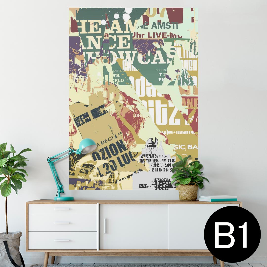 ポスター ウォールステッカー シール式ステッカー 飾り 728×1030mm B1 写真 フォト 壁 インテリア おしゃれ 　剥がせる wall sticker poster 002523 英語　文字　ビンテージ