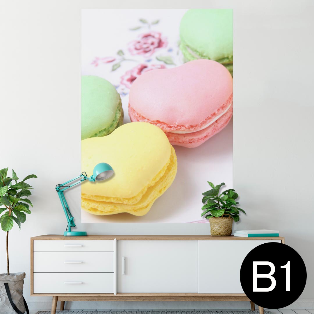 ポスター ウォールステッカー シール式ステッカー 飾り 728×1030mm B1 写真 フォト 壁 インテリア おしゃれ 剥がせる wall sticker poster 002672 マカロン カラフル 写真