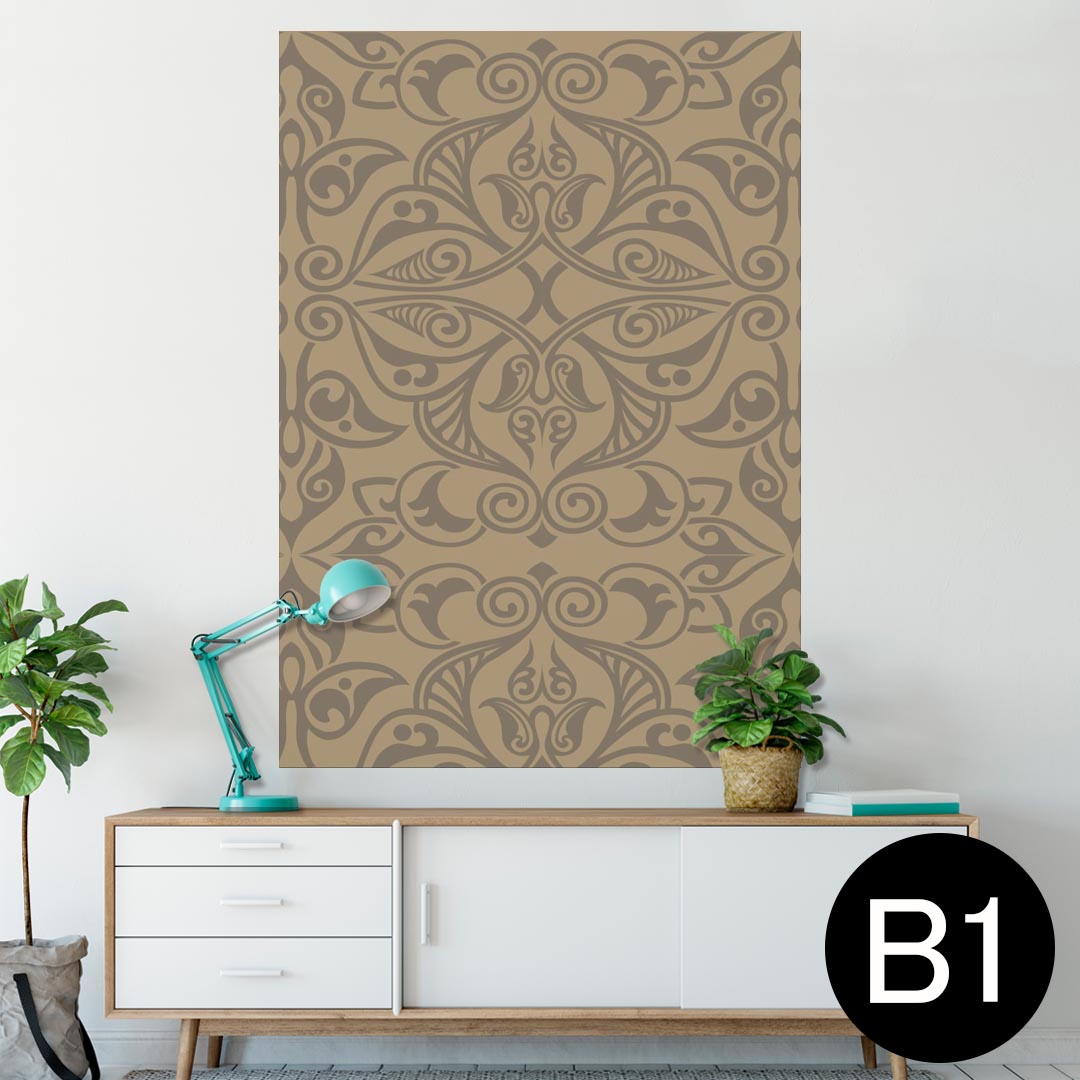 ポスター ウォールステッカー シール式ステッカー 飾り 728×1030mm B1 写真 フォト 壁 インテリア おしゃれ 　剥がせる wall sticker poster 003715 模様　エレガント　グレー