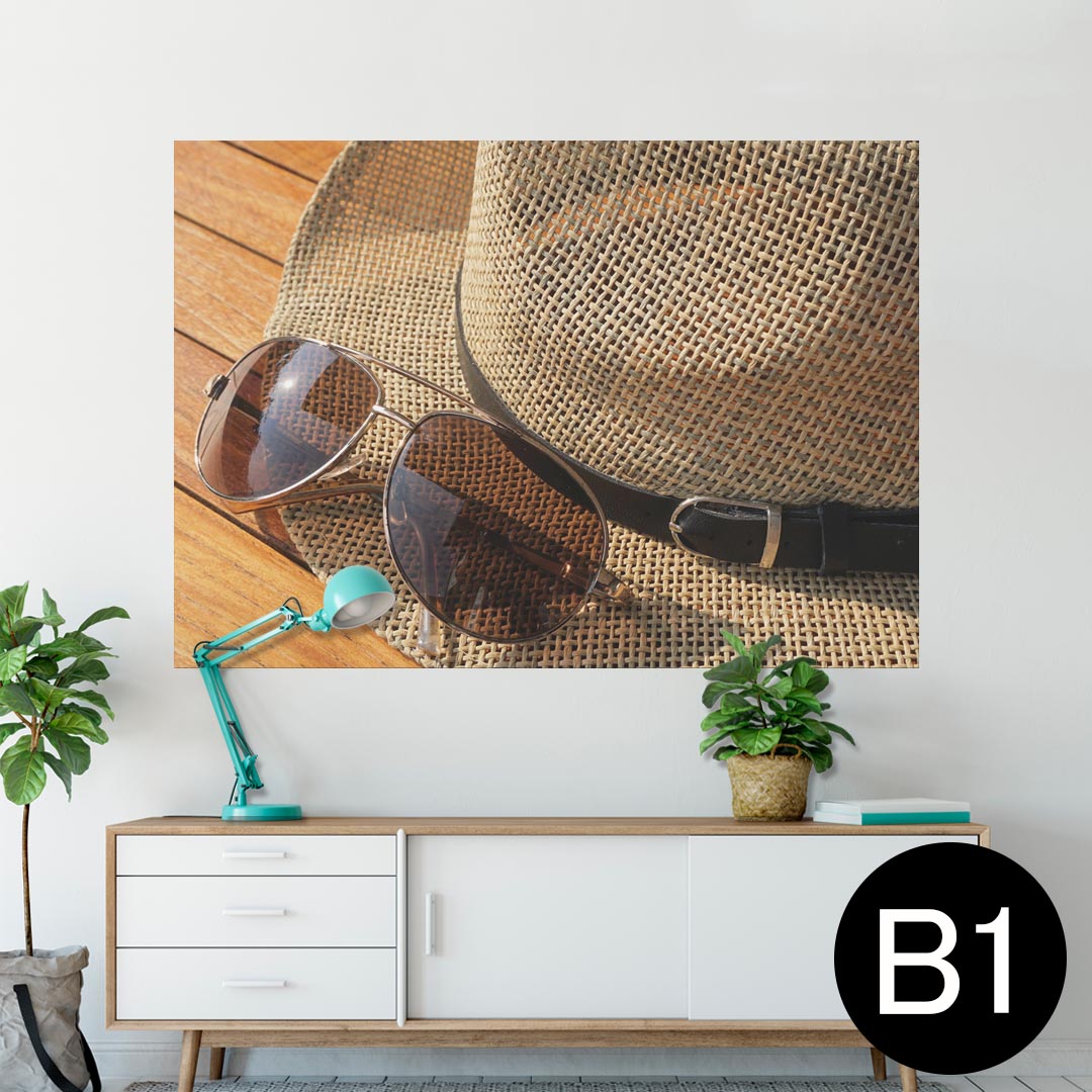 ポスター ウォールステッカー シール式ステッカー 飾り 728×1030mm B1 写真 フォト 壁 インテリア おしゃれ 　剥がせる wall sticker poster 025967 サングラス　ファッション　夏(3)
