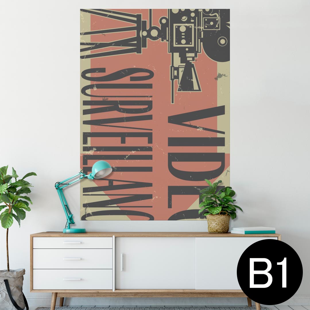 ポスター ウォールステッカー シール式ステッカー 飾り 728×1030mm B1 写真 フォト 壁 インテリア おしゃれ 　剥がせる wall sticker poster 005877 レトロ　映画　英語　文字