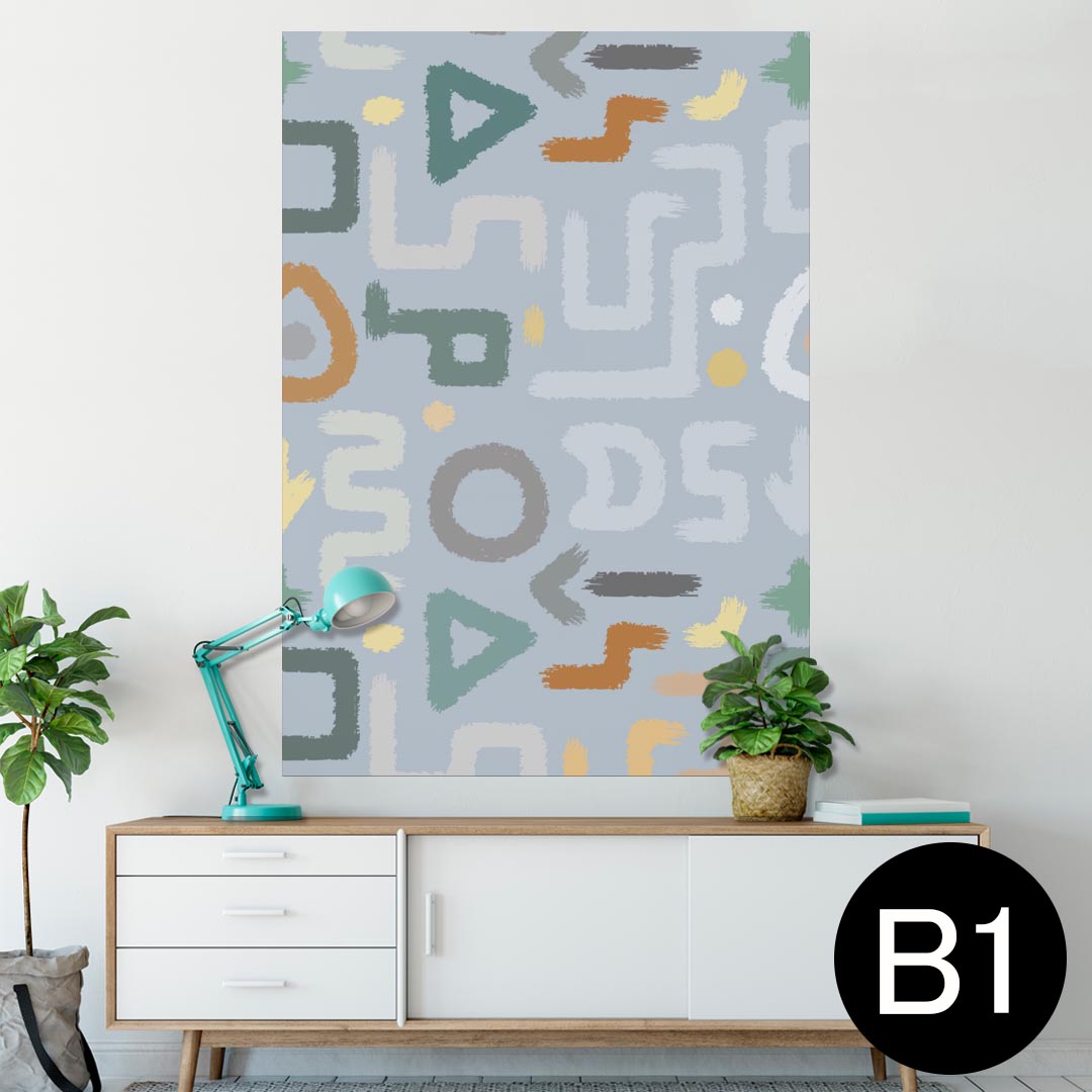 ポスター ウォールステッカー シール式ステッカー 飾り 728×1030mm B1 写真 フォト 壁 インテリア おしゃれ 　剥がせる wall sticker poster 008749 模様　カラフル