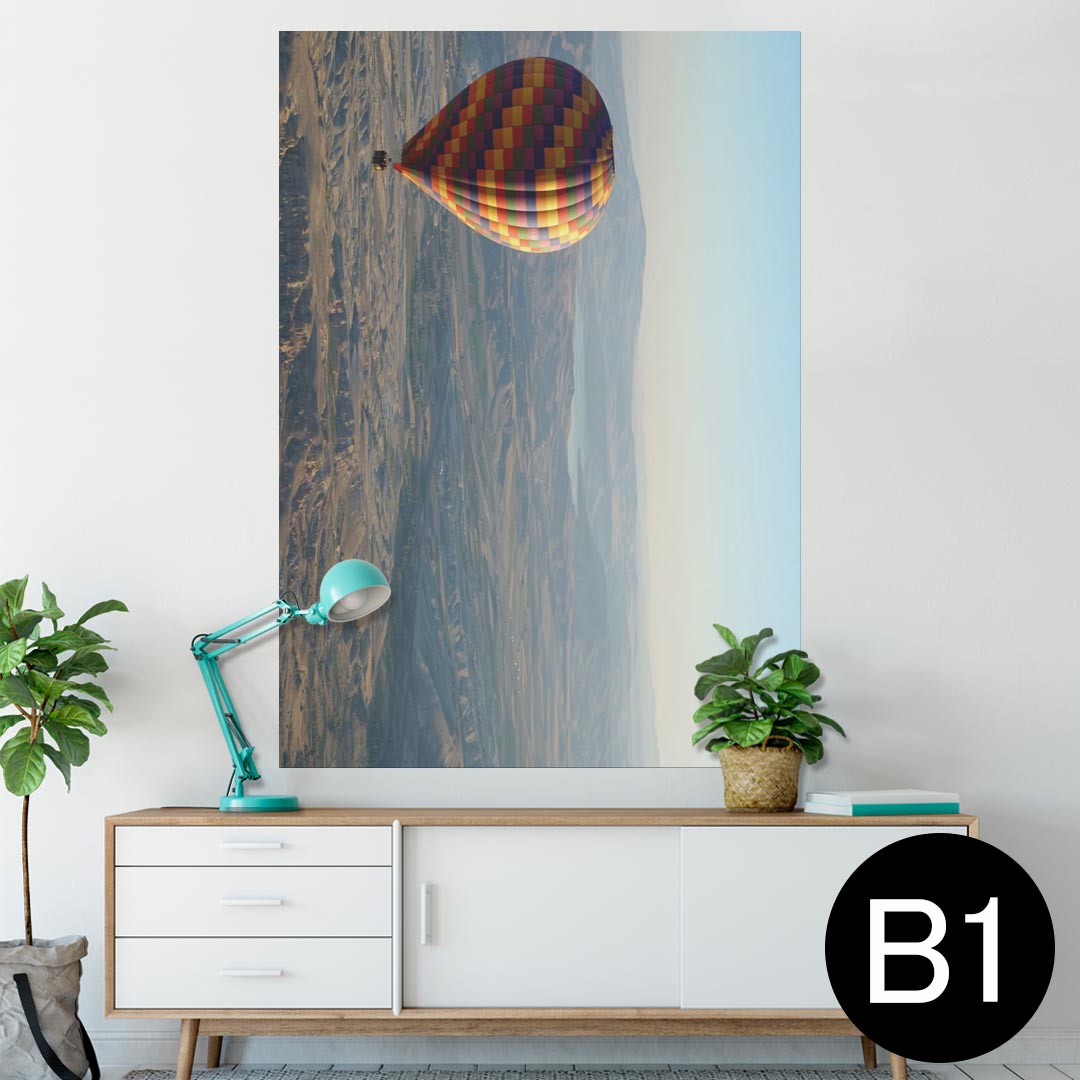 ポスター ウォールステッカー シール式ステッカー 飾り 728×1030mm B1 写真 フォト 壁 インテリア おしゃれ 　剥がせる wall sticker poster 009683 気球　風景　写真