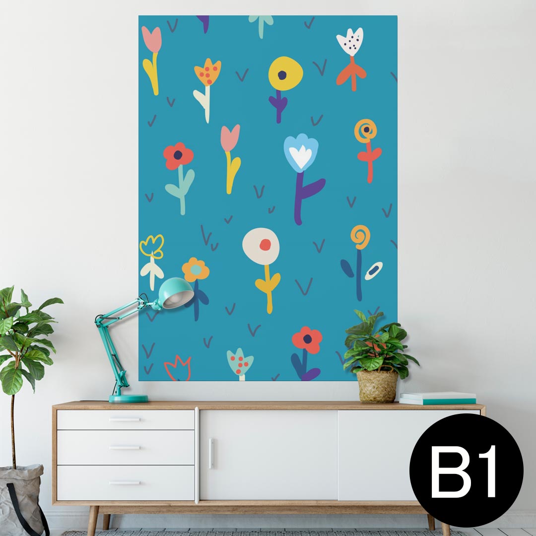 ポスター ウォールステッカー シール式ステッカー 飾り 728×1030mm B1 写真 フォト 壁 インテリア おしゃれ 　剥がせる wall sticker poster 010361 　花　カラフル