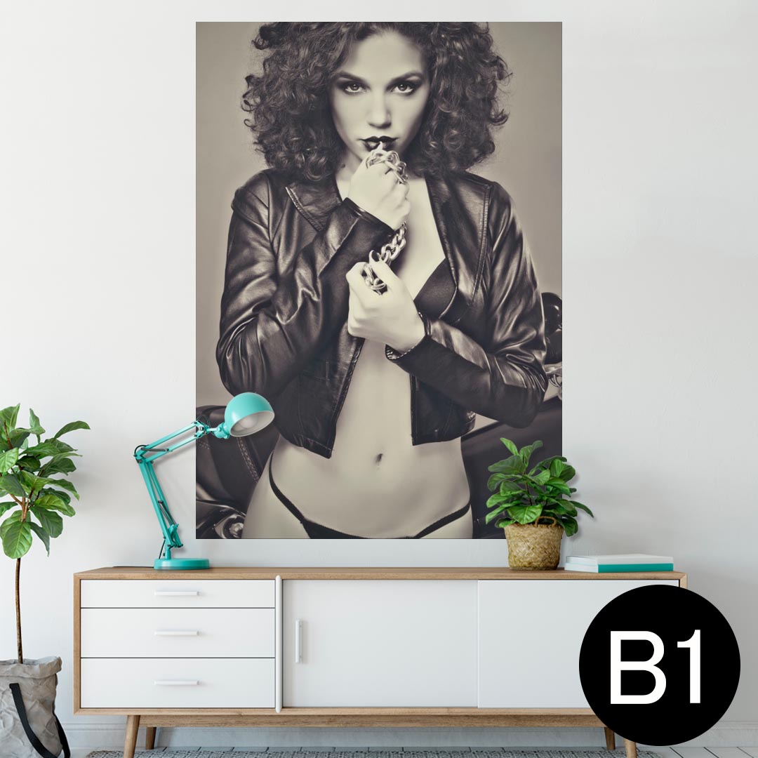 ポスター ウォールステッカー シール式ステッカー 飾り 728×1030mm B1 写真 フォト 壁 インテリア おしゃれ 　剥がせる wall sticker poster 012690 女性　　写真