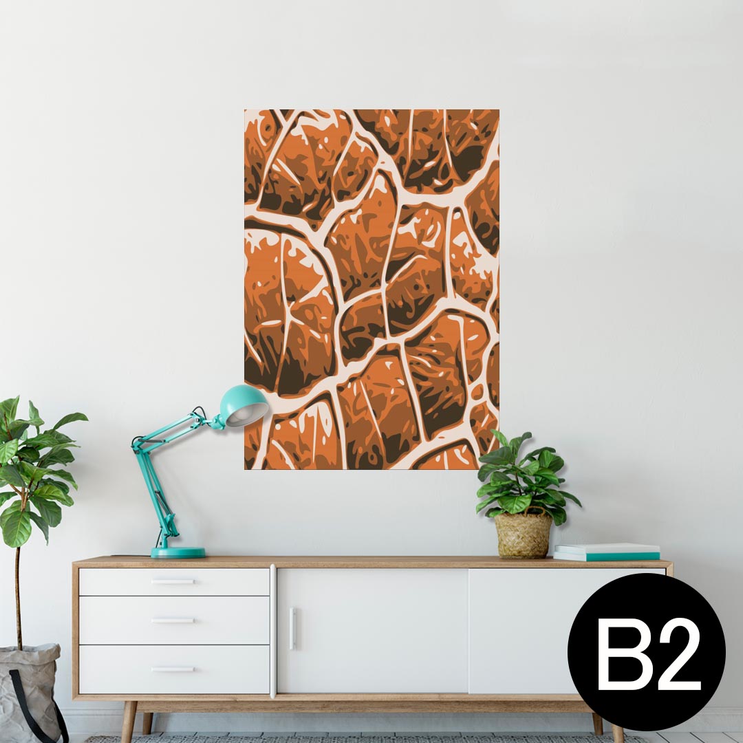 ポスター ウォールステッカー シール式ステッカー 飾り 515×728mm B2 写真 フォト 壁 インテリア おしゃれ 剥がせる wall sticker poster 000366 木目 粘土 茶色