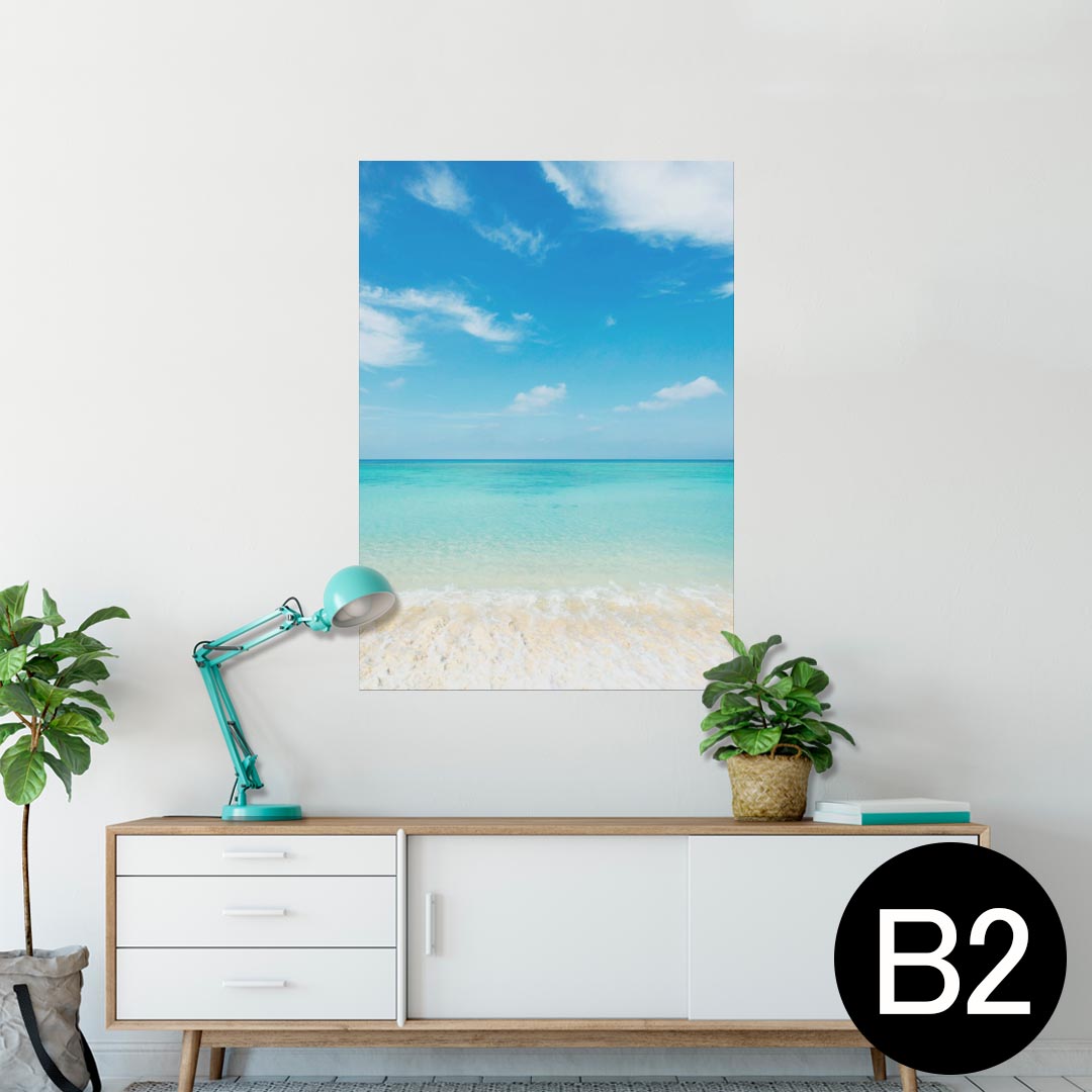 ポスター ウォールステッカー シール式ステッカー 飾り 515×728mm B2 写真 フォト 壁 インテリア おしゃれ 剥がせる wall sticker poster 002856 海　空　写真のサムネイル