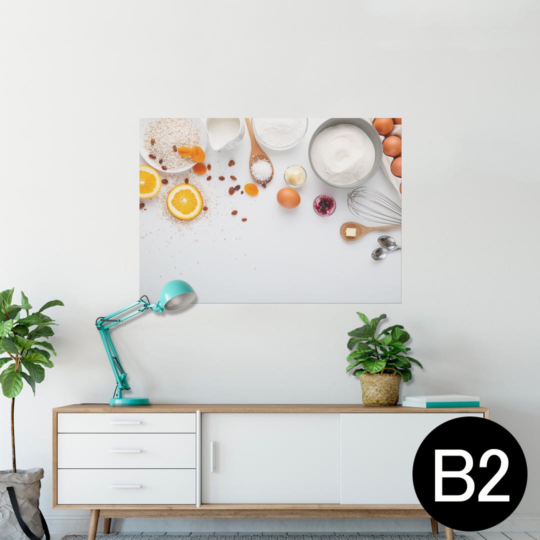 楽天kabeコレポスター ウォールステッカー シール式ステッカー 飾り 515×728mm B2 写真 フォト 壁 インテリア おしゃれ 剥がせる wall sticker poster 023163 食べ物　写真　お菓子