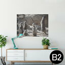 ポスター ウォールステッカー シール式ステッカー 飾り 515×728mm B2 写真 フォト 壁 インテリア おしゃれ 剥がせる wall sticker poster 023560 ミーアキャット 動物 写真