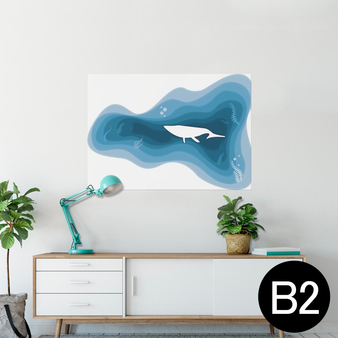 ポスター ウォールステッカー シール式ステッカー 飾り 515×728mm B2 写真 フォト 壁 インテリア おし..