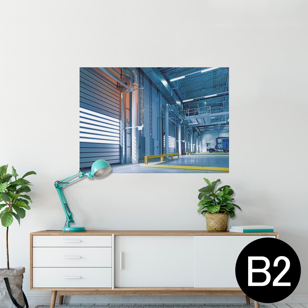 ポスター ウォールステッカー シール式ステッカー 飾り 515×728mm B2 写真 フォト 壁 インテリア おしゃれ 剥がせる wall sticker poster 025959 倉庫 シャッター