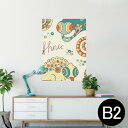 ポスター ウォールステッカー シール式ステッカー 飾り 515×728mm B2 写真 フォト 壁 インテリア おしゃれ 剥がせる wall sticker poster 005375 イラスト カラフル カメレオン