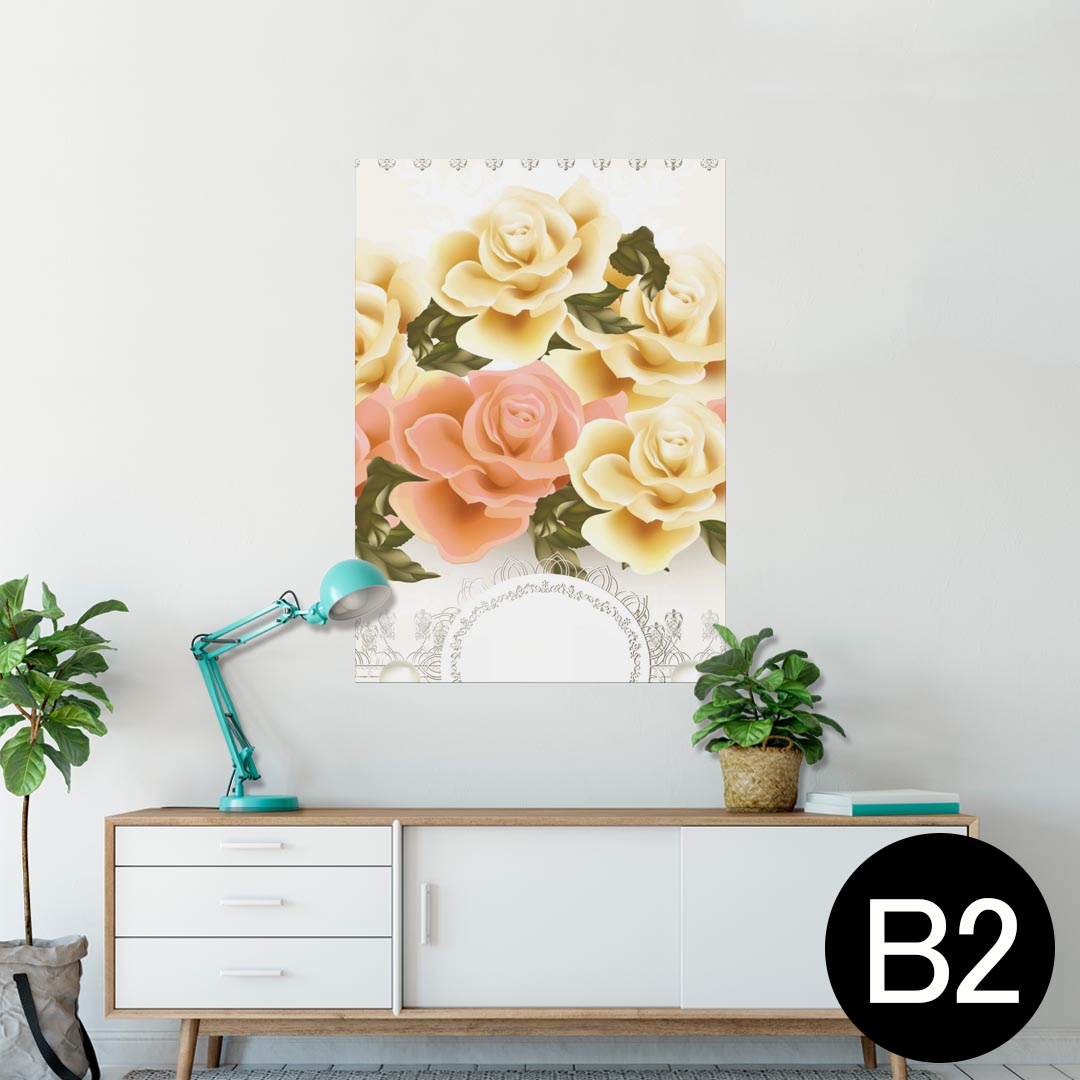 ポスター ウォールステッカー シール式ステッカー 飾り 515×728mm B2 写真 フォト 壁 インテリア おしゃれ 剥がせる wall sticker poster 006066 花