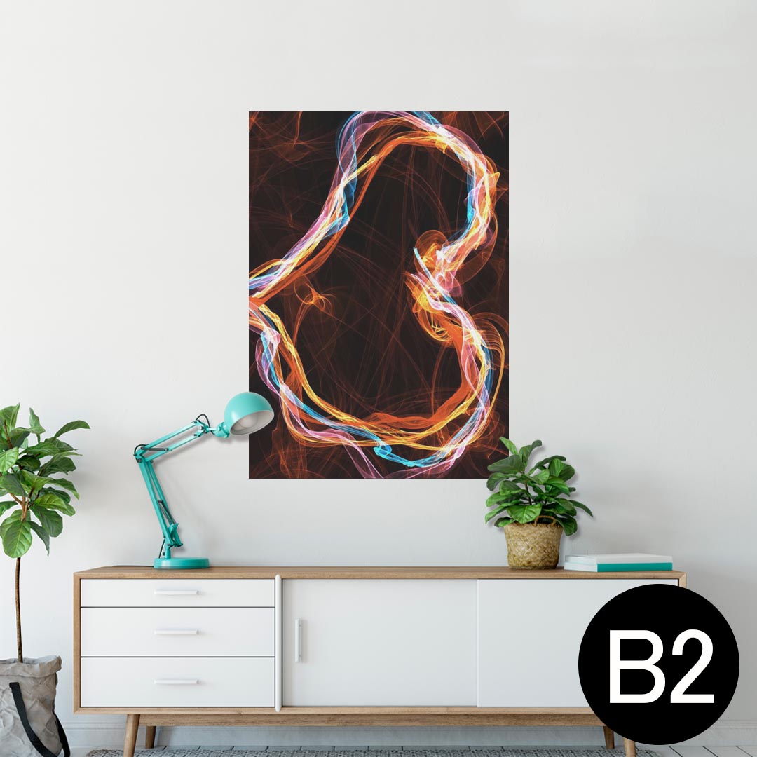 ポスター ウォールステッカー シール式ステッカー 飾り 515×728mm B2 写真 フォト 壁 インテリア おしゃれ 剥がせる wall sticker poster 006848 ハート　カラフル