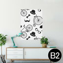 ポスター ウォールステッカー シール式ステッカー 飾り 515×728mm B2 写真 フォト 壁 インテリア おしゃれ 剥がせる wall sticker poster 007160 自転車 模様