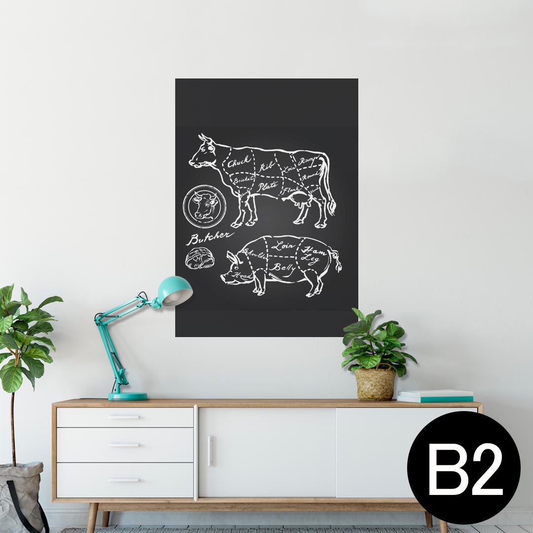 ポスター ウォールステッカー シール式ステッカー 飾り 515×728mm B2 写真 フォト 壁 インテリア おし..