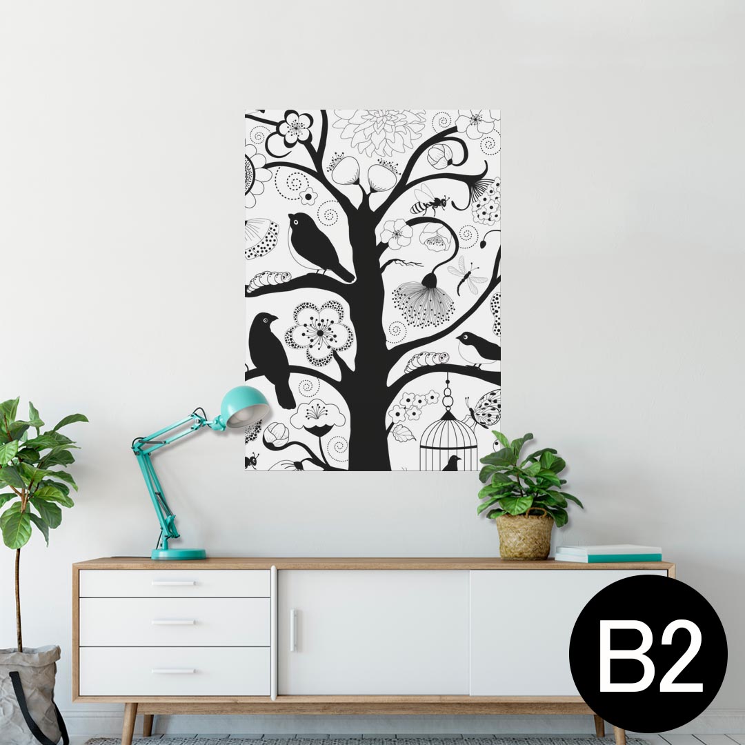 ポスター ウォールステッカー シール式ステッカー 飾り 515×728mm B2 写真 フォト 壁 インテリア おし..