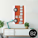 ポスター ウォールステッカー シール式ステッカー 飾り 515×728mm B2 写真 フォト 壁 インテリア おしゃれ 剥がせる wall sticker poster 010326 乗り物 車 赤