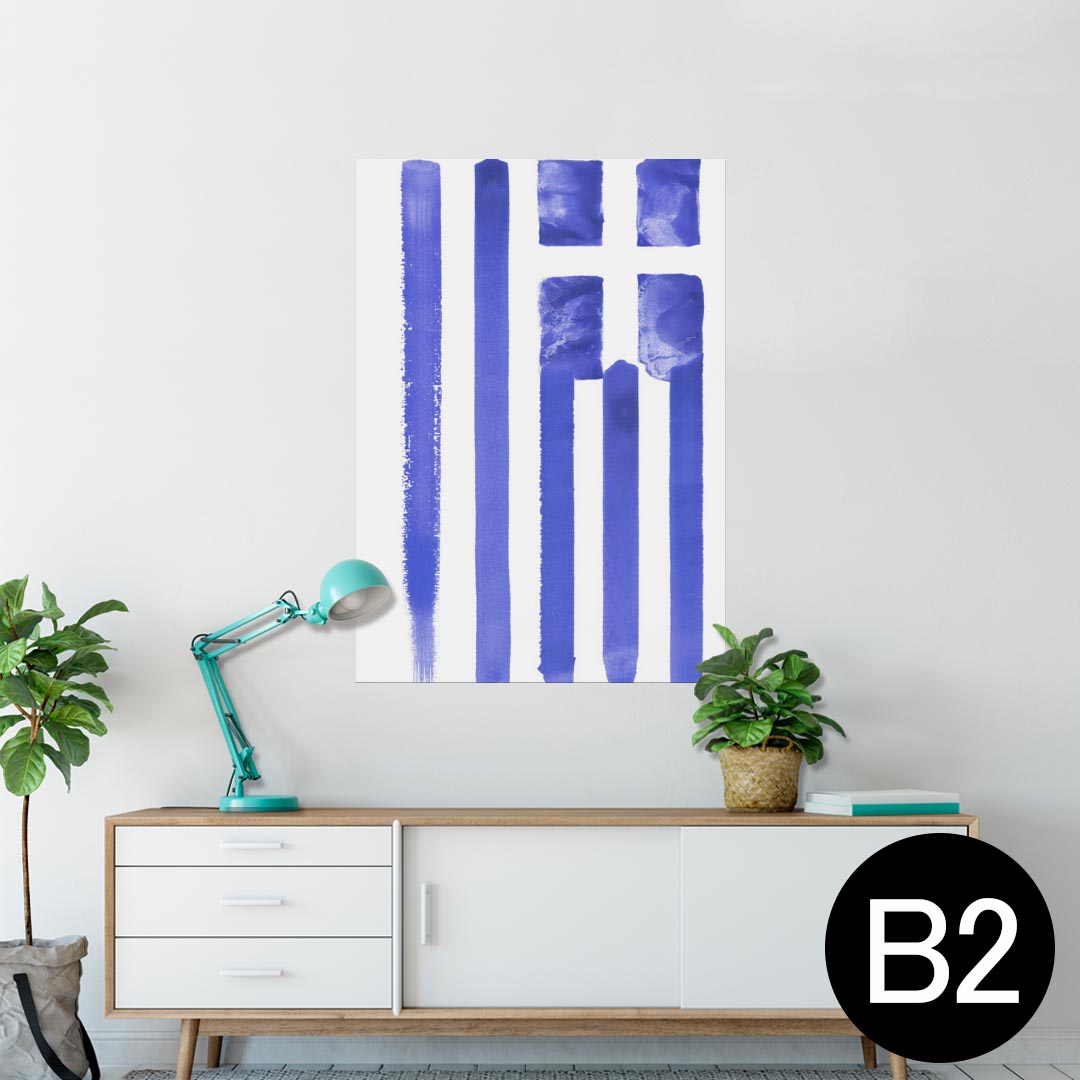 ポスター ウォールステッカー シール式ステッカー 飾り 515×728mm B2 写真 フォト 壁 インテリア おしゃれ 剥がせる wall sticker poster 011674 ギリシャ 外国 国旗