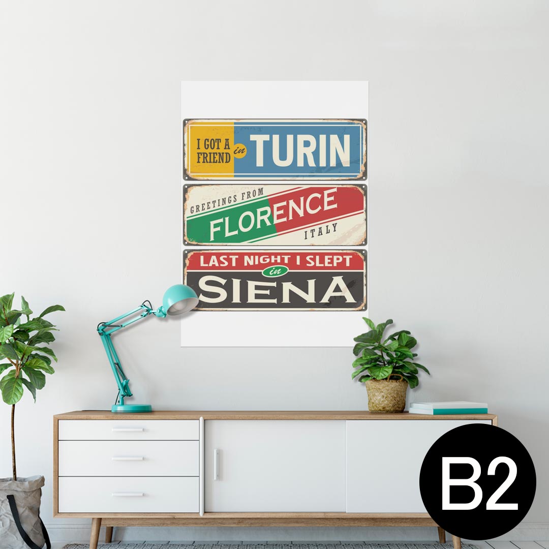 ポスター ウォールステッカー シール式ステッカー 飾り 515×728mm B2 写真 フォト 壁 インテリア おし..