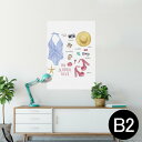 ポスター ウォールステッカー シール式ステッカー 飾り 515×728mm B2 写真 フォト 壁 インテリア おしゃれ 剥がせる wall sticker poster 012172 水着 夏 おしゃれ