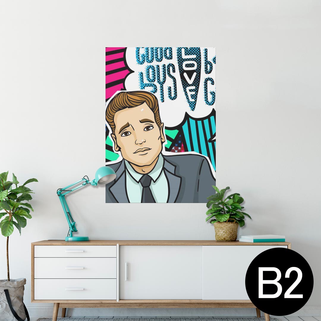 ポスター ウォールステッカー シール式ステッカー 飾り 515×728mm B2 写真 フォト 壁 インテリア おし..