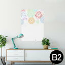ポスター ウォールステッカー シール式ステッカー 飾り 515×728mm B2 写真 フォト 壁 インテリア おしゃれ 剥がせる wall sticker poster 013800 花火 風景 白