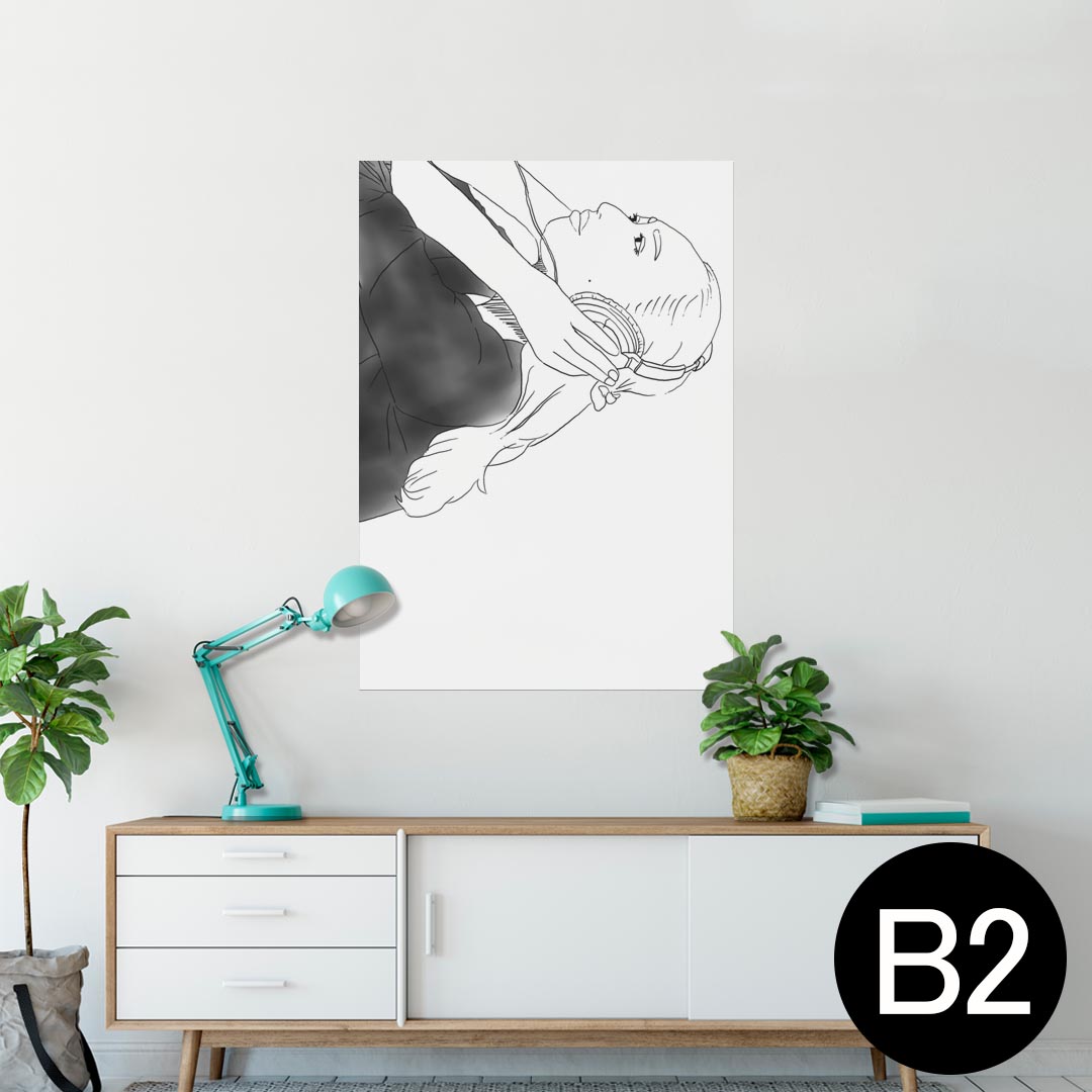 ポスター ウォールステッカー シール式ステッカー 飾り 515×728mm B2 写真 フォト 壁 インテリア おし..