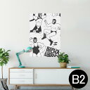 ポスター ウォールステッカー シール式ステッカー 飾り 515×728mm B2 写真 フォト 壁 インテリア おしゃれ 剥がせる wall sticker poster 014134 プロレス マスク キャラクター