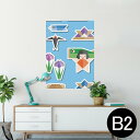ポスター ウォールステッカー シール式ステッカー 飾り 515×728mm B2 写真 フォト 壁 インテリア おしゃれ 剥がせる wall sticker p...