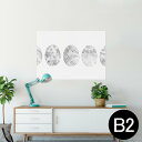 ポスター ウォールステッカー シール式ステッカー 飾り 515×728mm B2 写真 フォト 壁 インテリア おしゃれ 剥がせる wall sticker poster 015401 イースター たまご とり うさぎ パステル