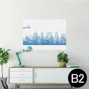 ポスター ウォールステッカー シール式ステッカー 飾り 515×728mm B2 写真 フォト 壁 インテリア おしゃれ 剥がせる wall sticker poster 015634 背景 風景 ビル 建物