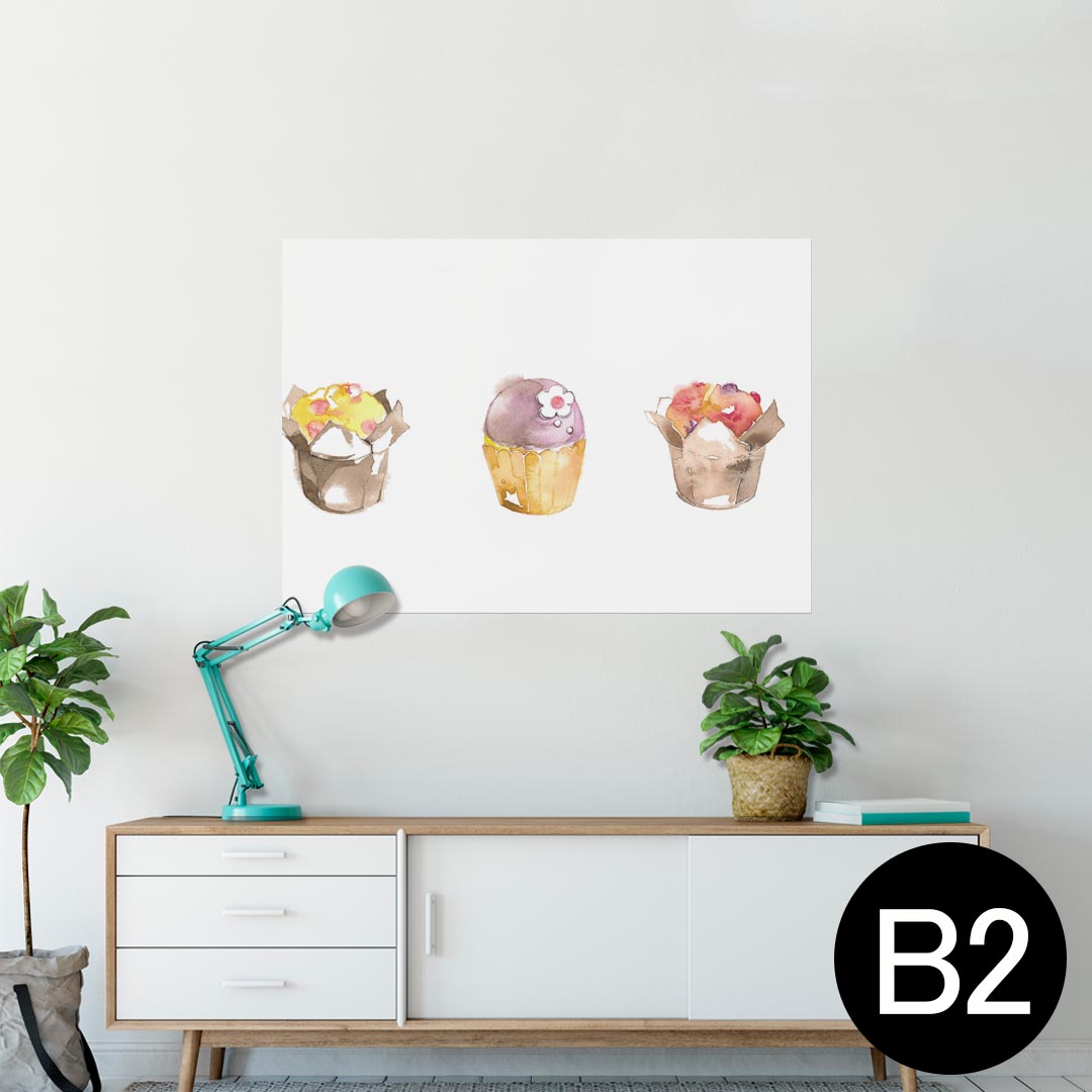 楽天kabeコレポスター ウォールステッカー シール式ステッカー 飾り 515×728mm B2 写真 フォト 壁 インテリア おしゃれ 　剥がせる wall sticker poster 016294 お菓子　マカロン　食べ物