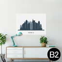 ポスター ウォールステッカー シール式ステッカー 飾り 515×728mm B2 写真 フォト 壁 インテリア おしゃれ 剥がせる wall sticker poster 016468 ビル 建物 背景