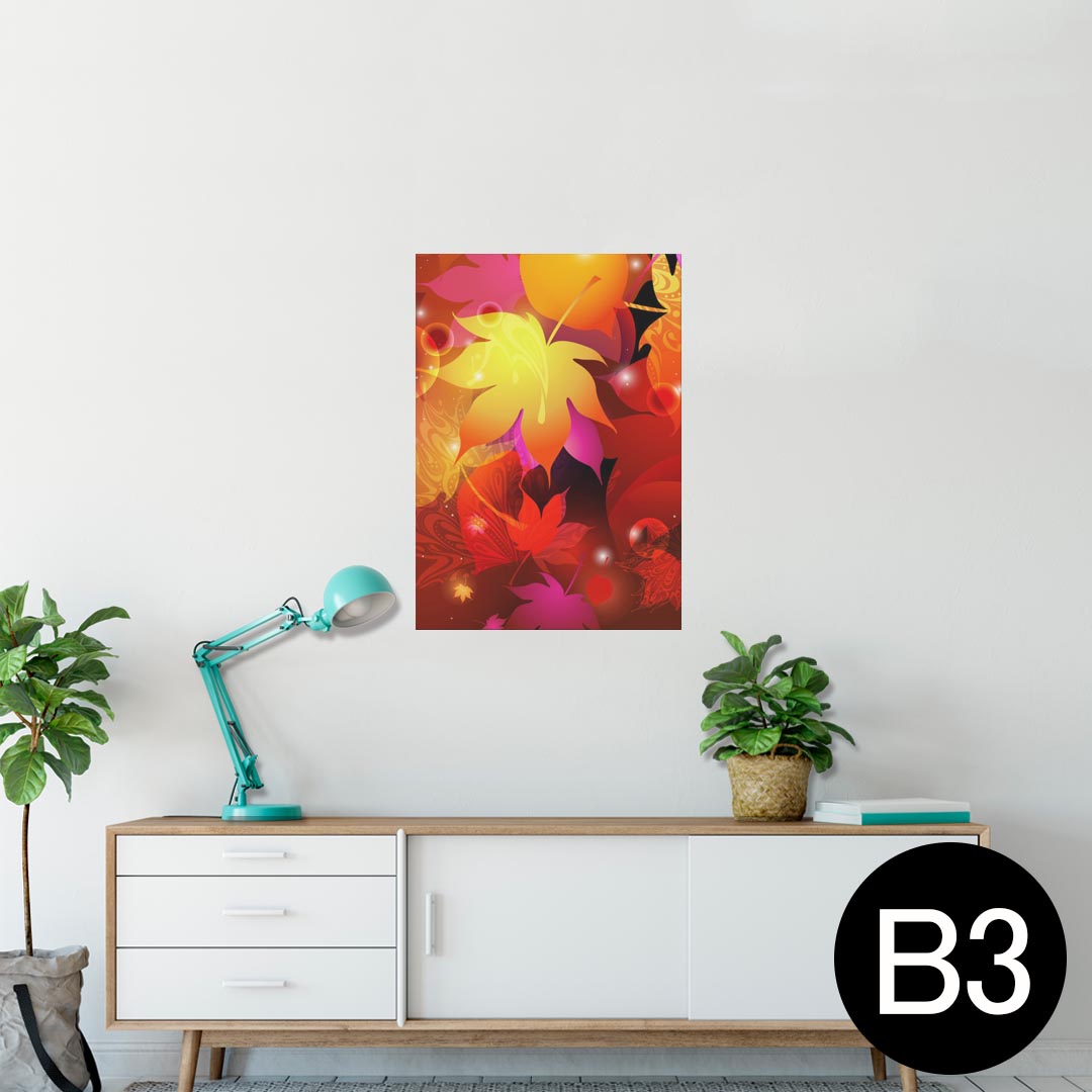 ポスター ウォールステッカー シール式ステッカー 飾り 364×515mm B3 写真 フォト 壁 インテリア おしゃれ 剥がせる wall sticker poster 001254 紅葉　秋
