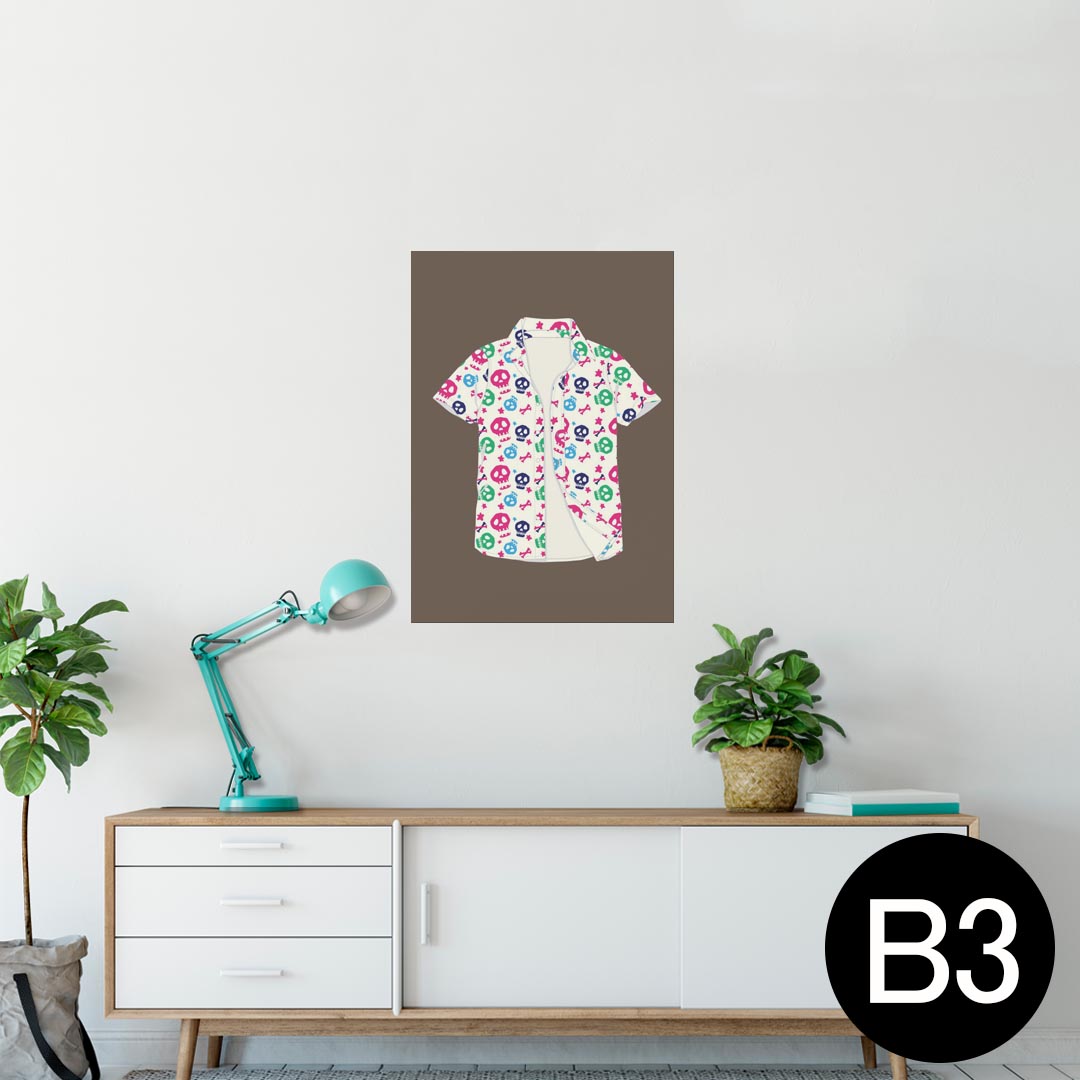 ポスター ウォールステッカー シール式ステッカー 飾り 364×515mm B3 写真 フォト 壁 インテリア おしゃれ 剥がせる wall sticker poster 002921 ドクロ 骸骨 カラフル