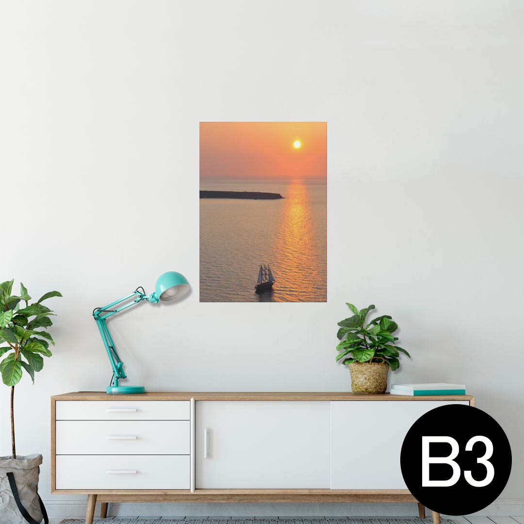 ポスター ウォールステッカー シール式ステッカー 飾り 364×515mm B3 写真 フォト 壁 インテリア おしゃれ 剥がせる wall sticker poster 003276 クール 海　写真　景色　風景