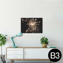 ポスター ウォールステッカー シール式ステッカー 飾り 364×515mm B3 写真 フォト 壁 インテリア おしゃれ 剥がせる wall sticker poster 023100 花火 写真