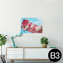 ポスター ウォールステッカー シール式ステッカー 飾り 364×515mm B3 写真 フォト 壁 インテリア おしゃれ 剥がせる wall sticker poster 025714 夏 プール 水着 ドット