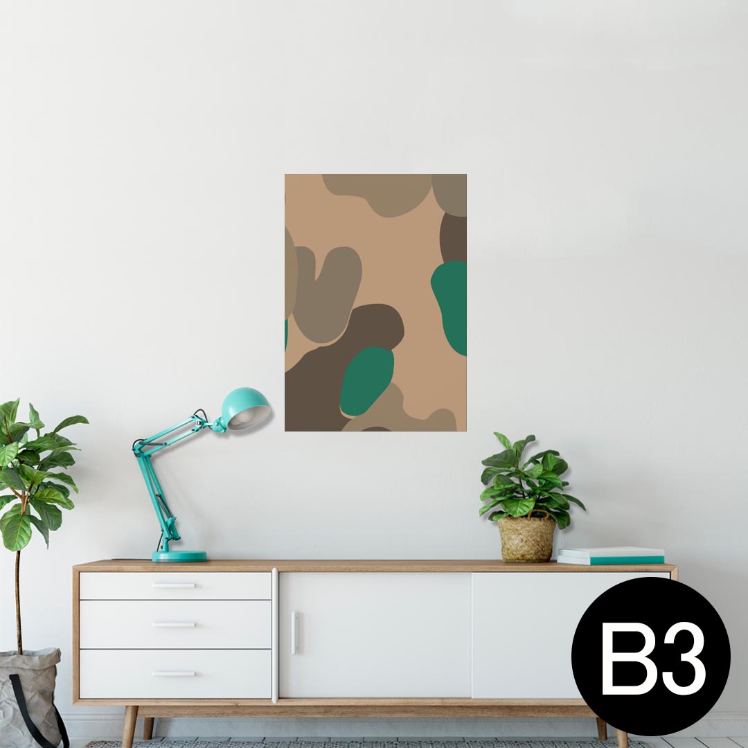 ポスター ウォールステッカー シール式ステッカー 飾り 364×515mm B3 写真 フォト 壁 インテリア おしゃれ 剥がせる wall sticker poster 004124 迷彩　カモフラ　模様