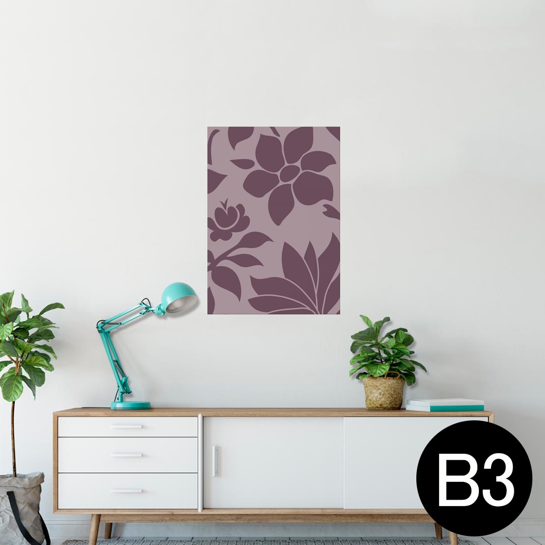 ポスター ウォールステッカー シール式ステッカー 飾り 364×515mm B3 写真 フォト 壁 インテリア おしゃれ 剥がせる wall sticker poster 004291 花 シック 紫