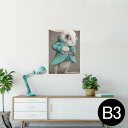 ポスター ウォールステッカー シール式ステッカー 飾り 364×515mm B3 写真 フォト 壁 インテリア おしゃれ 剥がせる wall sticker poster 007895 イラスト うさぎ 兎 アリス 時計