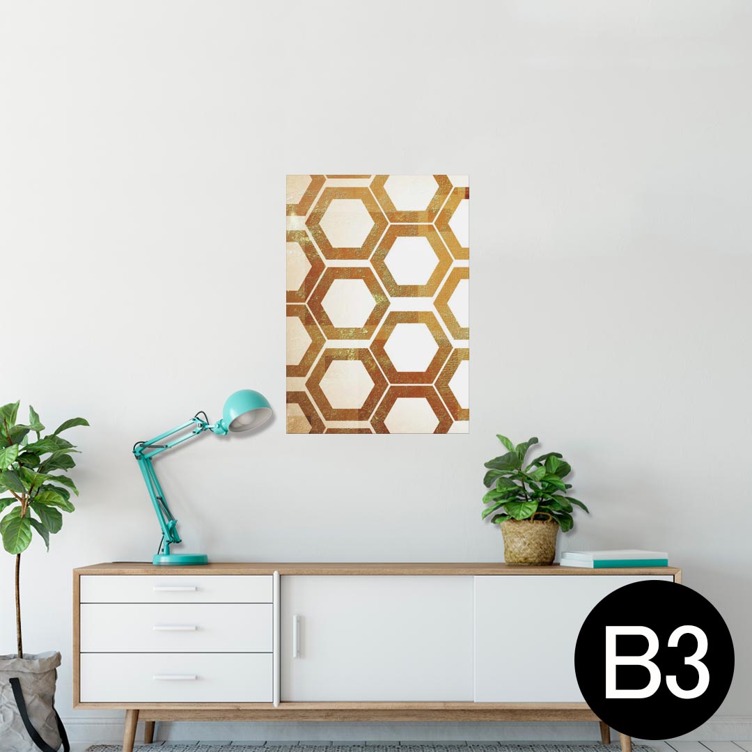 ポスター ウォールステッカー シール式ステッカー 飾り 364×515mm B3 写真 フォト 壁 インテリア おしゃれ 剥がせる wall sticker poster 007946 茶色 ブラウン 模様 デザイン