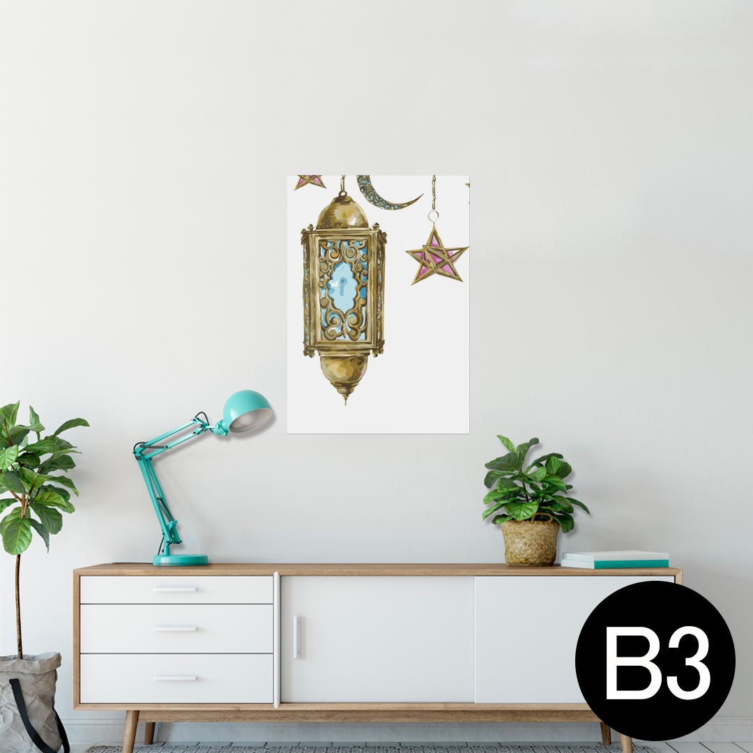 ポスター ウォールステッカー シール式ステッカー 飾り 364×515mm B3 写真 フォト 壁 インテリア おしゃれ 剥がせる wall sticker poster 009705 アンティーク 星 月