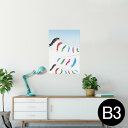 ポスター ウォールステッカー シール式ステッカー 飾り 364×515mm B3 写真 フォト 壁 インテリア おしゃれ 剥がせる wall sticker p...