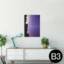 ポスター ウォールステッカー シール式ステッカー 飾り 364×515mm B3 写真 フォト 壁 インテリア おしゃれ 剥がせる wall sticker poster 014964 風景 自然 背景 夜空