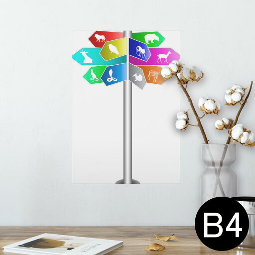 ポスター ウォールステッカー シール式ステッカー 飾り 257×364mm B4 写真 フォト 壁 インテリア おしゃれ 剥がせる wall sticker poster 002379 動物 カラフル イラスト ポスター ウォールステッカー シール式ステッカー 飾り 257×364mm B4 写真 フォト 壁 インテリア おしゃれ 剥がせる wall sticker poster 002379 動物 カラフル イラスト
