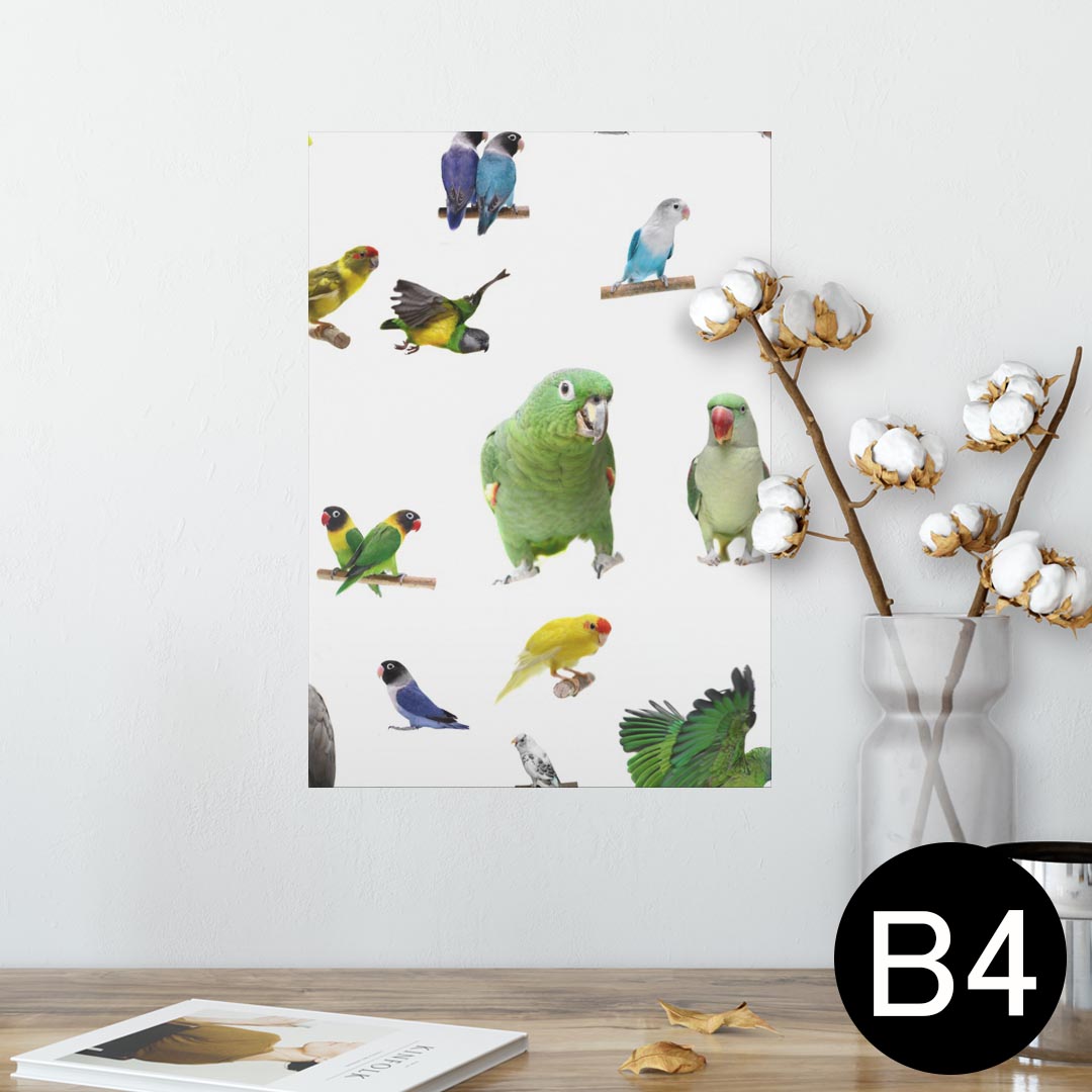 ポスター ウォールステッカー シール式ステッカー 飾り 257×364mm B4 写真 フォト 壁 インテリア おしゃれ 剥がせる wall sticker poster 003163 アニマル 鳥　動物　写真