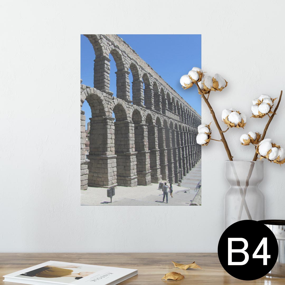 ポスター ウォールステッカー シール式ステッカー 飾り 257×364mm B4 写真 フォト 壁 インテリア おしゃれ 剥がせる wall sticker poster 022877 写真　建築物(3)